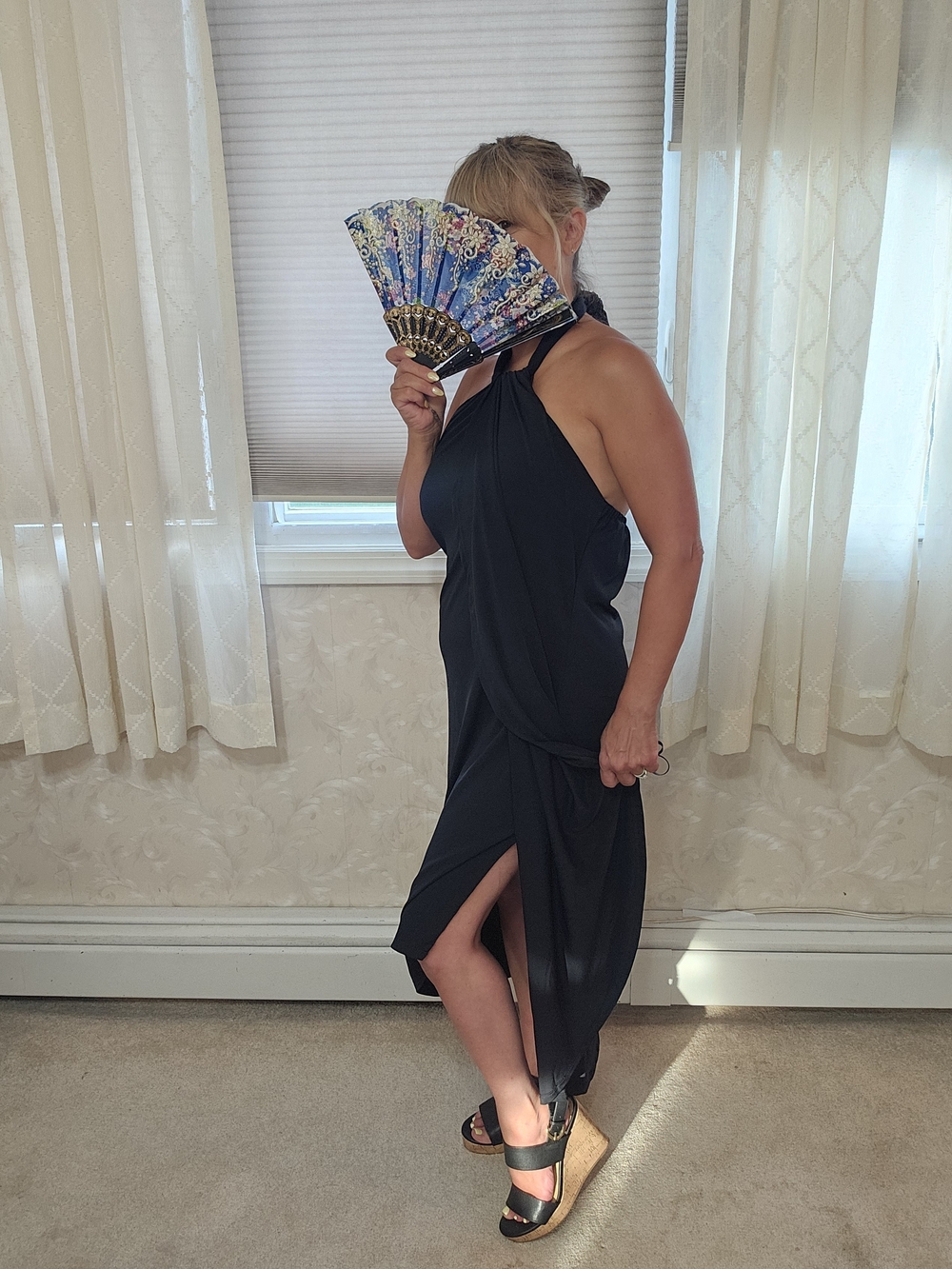 VENUS Black Halter Midi Dress - Picture 3 of 7